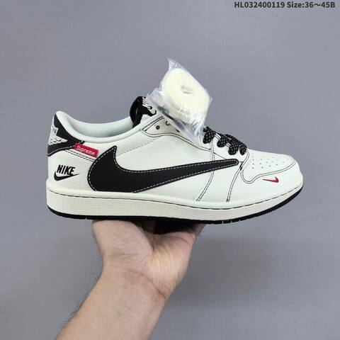 Jordan Travis Scott x Air Jordan 1 Low Reverse Mocha Sail Black Red EU 36-45 Lifestyle - Unisex (BS-66918)
