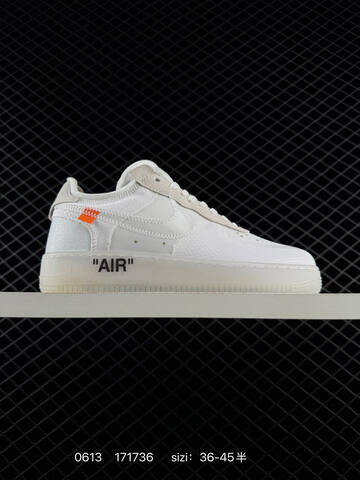 Nike Air Force 1 Low Off-White AO4606-100 White Off White Clear Orange EU 36-45 Lifestyle - Unisex (BS-70809)