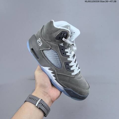 Air Jordan 5 Retro Wolf Grey Replica AIR JORDAN 5 Aj5 Lifestyle BS-66404
