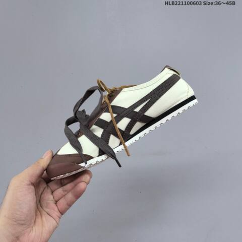Onitsuka Tiger Mexico 66 Deluxe Cream Dark Brown White EU 36-45 Sneaker Casual Sneakers - Unisex (BS-68766)
