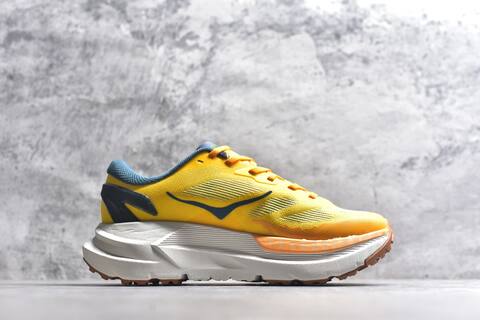 HOKA Mafate X Yellow Orange Blue White Trail Shoe Trail Running Sneakers BS-59417