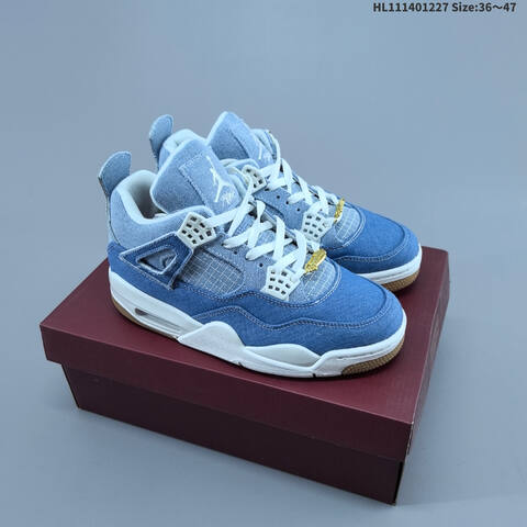 Jordan Air Jordan 4 Retro Blue Denim Light Blue White Gum 36 47 Lifestyle - Unisex (BS-67231)