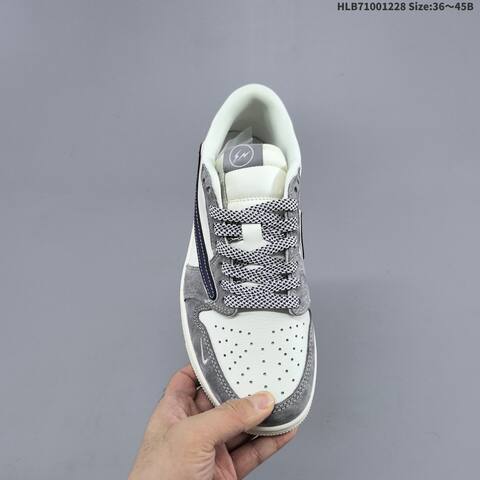 Nike Air Jordan 1 x Travis Scott White Grey Navy 36 45 Lifestyle - Unisex (BS-62362)