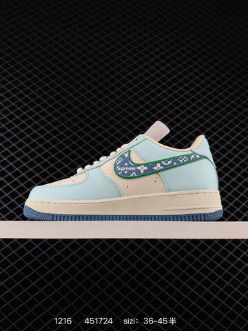 Nike Air Force 1 07 Low Tan Cream With Black Swoosh EU 36-45 Casual - Unisex (BS-73659)