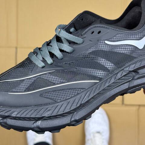 HOKA Mafate Speed 4 LITE Black Grey White Trail Shoe Trail Running Sneakers BS-86937
