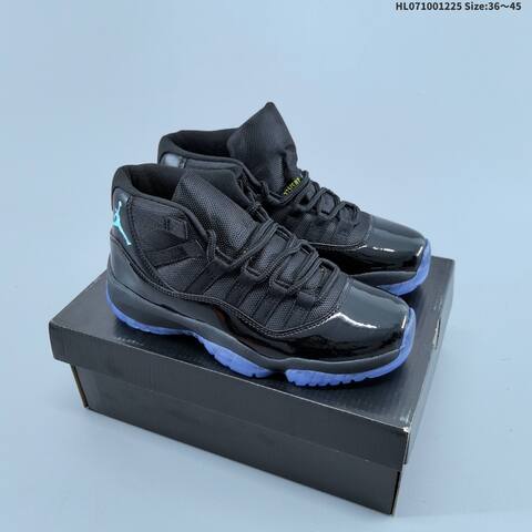 Jordan Air Jordan 11 Retro High Black Blue 36 45 Basketball - Unisex (BS-67275)