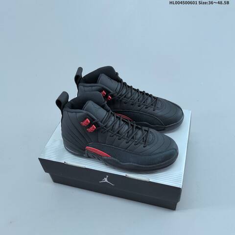 Jordan Air Jordan 12 Retro Black Red 36-48 5 Basketball - Unisex (BS-65826)