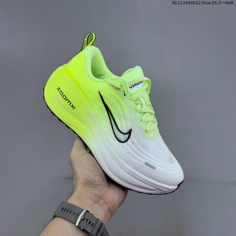 Nike Vomero Plus ReactX Air Zoom White Neon Yellow Black EU 35 5-46 Running Shoe - Unisex BS-60217