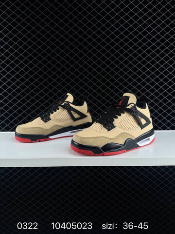 Jordan Air Jordan 4 Retro Pizza Beige Black Red EU 36-45 Basketball Shoe - Unisex (BS-79624)