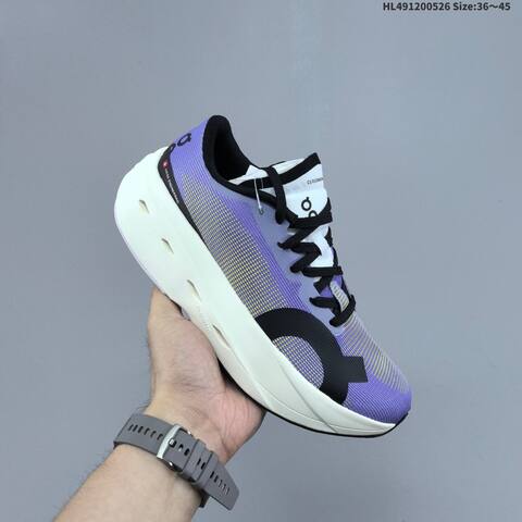 On Cloudboom Volt 3 MF30980462 Purple Black White Neon Yellow EU 36-45 Running Shoe Running Sneakers - Unisex (BS-69517)