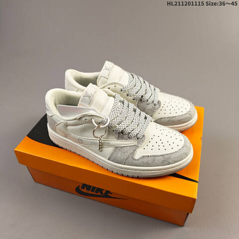 Jordan Air Jordan 1 Low White Green EU 36-45 Basketball - Unisex (BS-63694)
