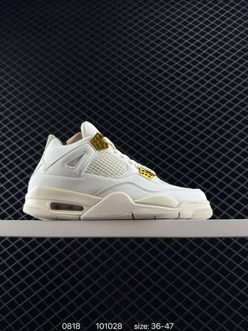Jordan Air Jordan 4 Retro White Sail Gold EU 36-47 Basketball Shoe - Unisex (BS-80885)