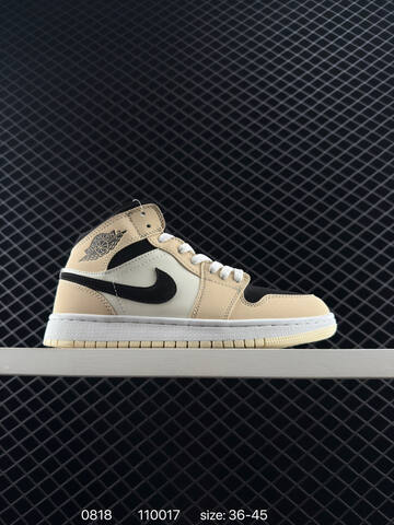 Jordan Air Jordan 1 Mid Black White Red Beige EU 36-45 Basketball Shoe - Unisex BS-80883