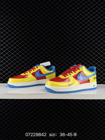 Nike Air Force 1 07 LV8 Yellow Red Blue White EU 36-45 Lifestyle - Unisex (BS-70131)