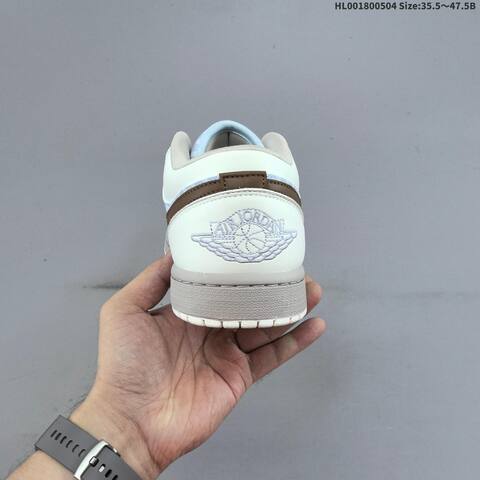 Jordan Air Jordan 1 Low White Light Blue Brown 35 5-47 5 Basketball - Unisex (BS-66045)