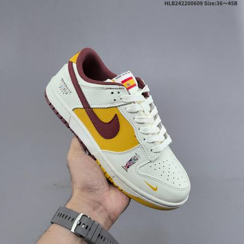 Nike Dunk SB Low FIFA World Cup 2026 Sail Yellow Burgundy White EU 36-45 Skate Shoe - Unisex BS-59935