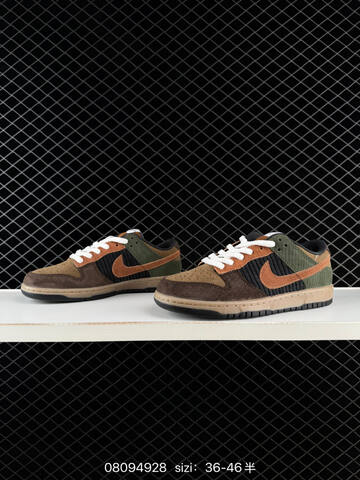 Nike SB Dunk Low Brown Tan Olive Black White EU 36-46 Skate - Unisex (BS-69871)