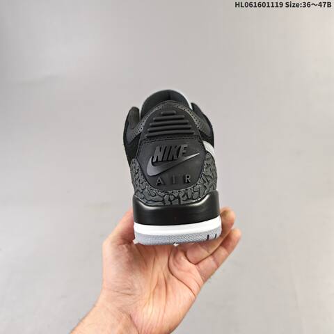 Jordan Air Jordan 3 Retro CK4348-007 Black Silver White EU 36-47 Basketball - Unisex (BS-63438)