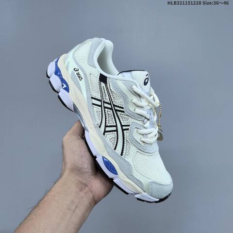 ASICS GEL-NYC Cream Grey Black Blue EU 36-46 Running Shoe Running Sneakers - Unisex BS-69120