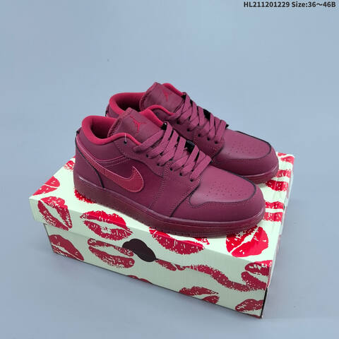 Nike Air Jordan 1 Low OG Burgundy Red 36-46 Lifestyle - Unisex (BS-67201)