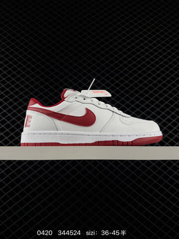 Nike Big Low 355152-106 White Varsity Red EU 36-45 Half Sizes Available Lifestyle - Unisex (BS-71993)