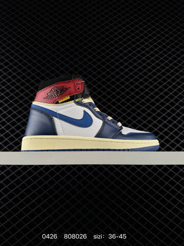 Jordan Air Jordan 1 High Navy Blue White Red Cream Yellow Black EU 36-45 Lifestyle - Unisex (BS-71864)
