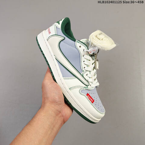 Air Jordan Air Jordan 1 Low x Supreme x Travis Scott x Fragment White Light Blue Green EU 36-45 Lifestyle - Unisex (BS-63100)