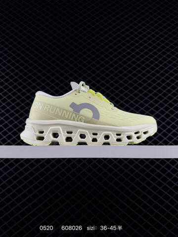 On Cloudmonster Olive Black White Lime EU 36-45 Running Shoe Running Sneakers - Unisex (BS-85260)