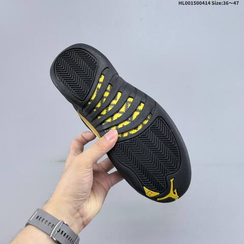 Jordan Air Jordan 12 Retro Black And Gold 36 47 Basketball - Unisex (BS-66198)
