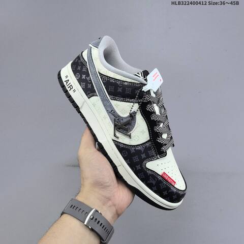 Nike SB Dunk Low Off White Black Grey EU 36-45 Skate Shoe - Unisex BS-60789