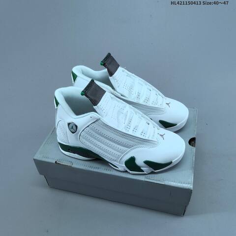 Jordan Air Jordan 14 Retro White Green EU 40-47 Basketball - Men's (BS-66202)