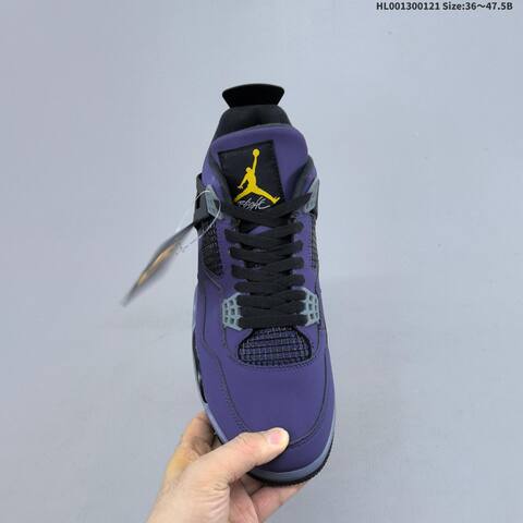 Jordan Air Jordan 4 Retro OG Imperial Purple Black Yellow EU 36-47 5 Basketball - Unisex (BS-66898)