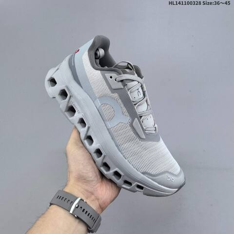 On Cloudmonster Void Light Grey Dark Grey EU 36-45 Running Shoe Running Sneakers - Unisex (BS-69657)