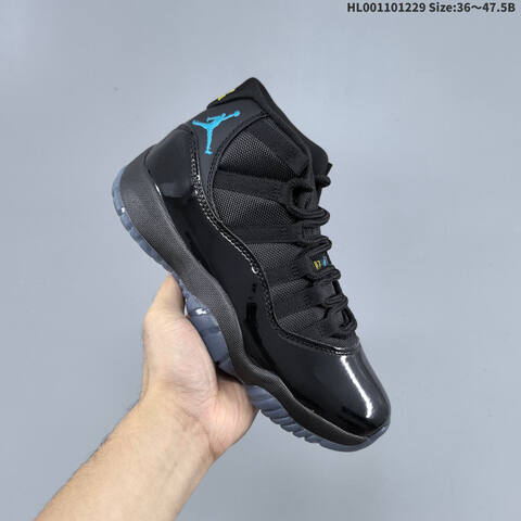 Jordan Air Jordan 11 Retro Black Gray With Gamma Blue Accents 36-47 5 Basketball - Unisex (BS-67207)