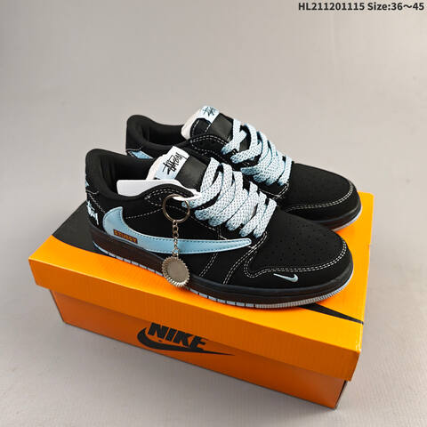 Nike Dunk Low Black Light Blue White Light Blue White Blue Red White Navy EU 36-45 Casual - Unisex (BS-63695)