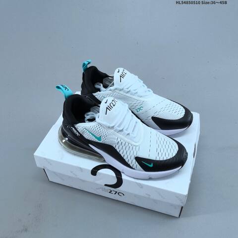 Nike Air Max 270 Black White Teal EU 36-45 Running Shoe - Unisex BS-60430