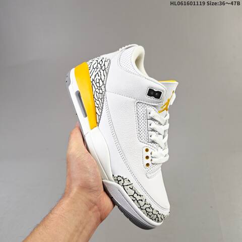 Jordan Air Jordan 3 Retro White Red Black Yellow Grey EU 36-47 Basketball - Unisex (BS-63439)