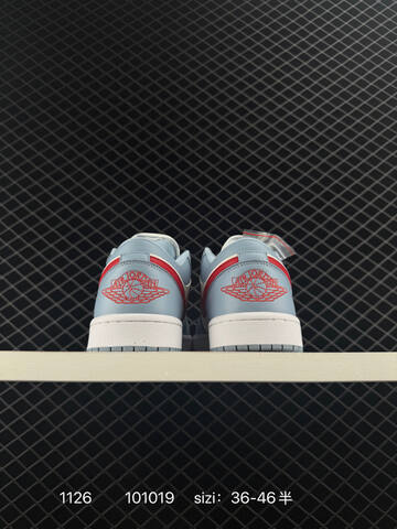 Jordan Air Jordan 1 Low Light Blue Sail Red White EU 36-46 Sneaker - Unisex BS-80185