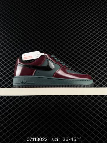 Nike Air Force 1 07 LV8 Burgundy Dark Green Black EU 36-45 Lifestyle - Unisex (BS-70297)