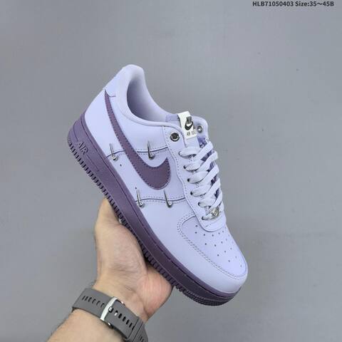 Nike Air Force 1 Light Purple Dark Purple Silver White EU 35-45 Sneaker - Unisex BS-60960
