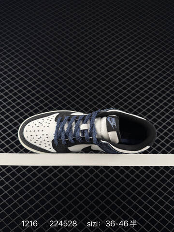 Nike SB Zoom Dunk Low Black White Navy Denim 36-46 5 Skate - Unisex (BS-73669)