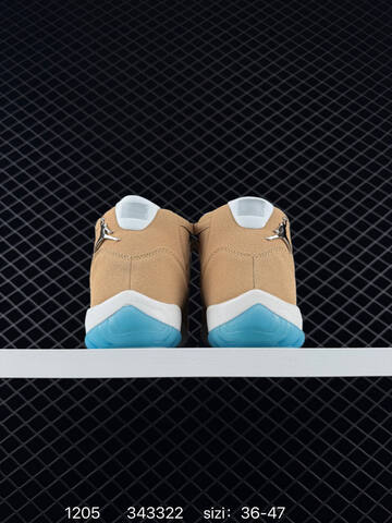 Jordan Air Jordan 11 Retro H-Town Tan White Light Blue EU 36-47 Basketball Shoe - Unisex BS-80104
