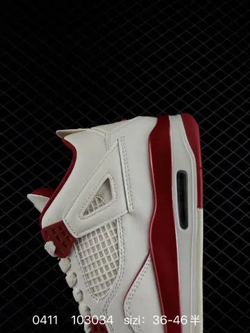 Jordan Air Jordan 4 Retro Sierra Red Sail White Team Red EU 36-46 Basketball Shoe - Unisex BS-79507