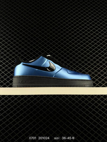 Nike Air Force 1 07 Posite Fl Max Black Metallic Blue Rose Gold EU 36-45 Sneaker - Unisex BS-70482