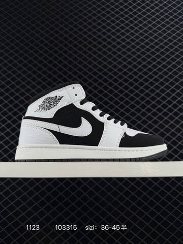 Jordan Air Jordan 1 Mid Beige White Black EU 36-45 Basketball Shoe - Unisex BS-80208
