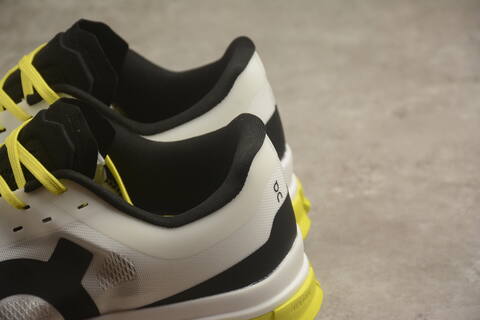 On Running Cloudflow 5 White Black Neon Yellow Running Shoe Running Sneakers (BS-59850)