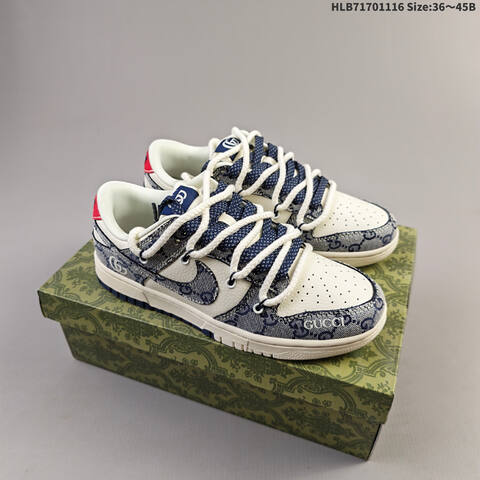 Nike Dunk SB Low Sail Navy Blue Red EU 36-45 Skate Shoe - Unisex (BS-63656)