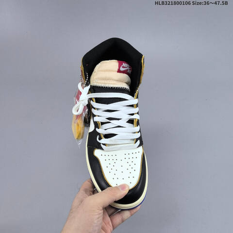 Jordan Air Jordan 1 Retro High OG Black White Burgundy Blue EU 36-47 5 Basketball - Unisex (BS-67078)