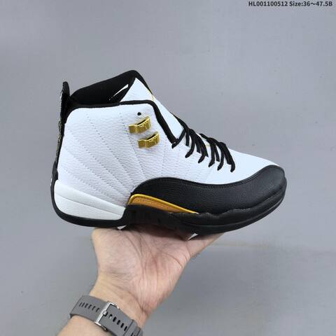 Jordan Air Jordan 12 Retro Royalty White Black Gold EU 36-47 5 Basketball - Unisex (BS-65982)