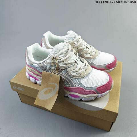 ASICS GEL-NYC White Silver Pink Beige Yellow EU 36-45 Running Shoe Running Sneakers - Unisex (BS-69246)